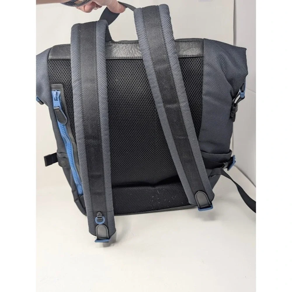 Coach Men's Terrain Roll Top Backpack Black‎ Nylon and leather